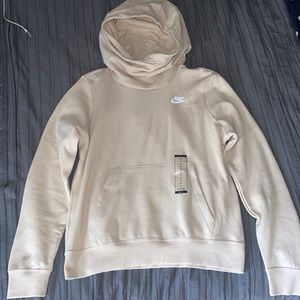 Tan cowl neck nike hoodie
